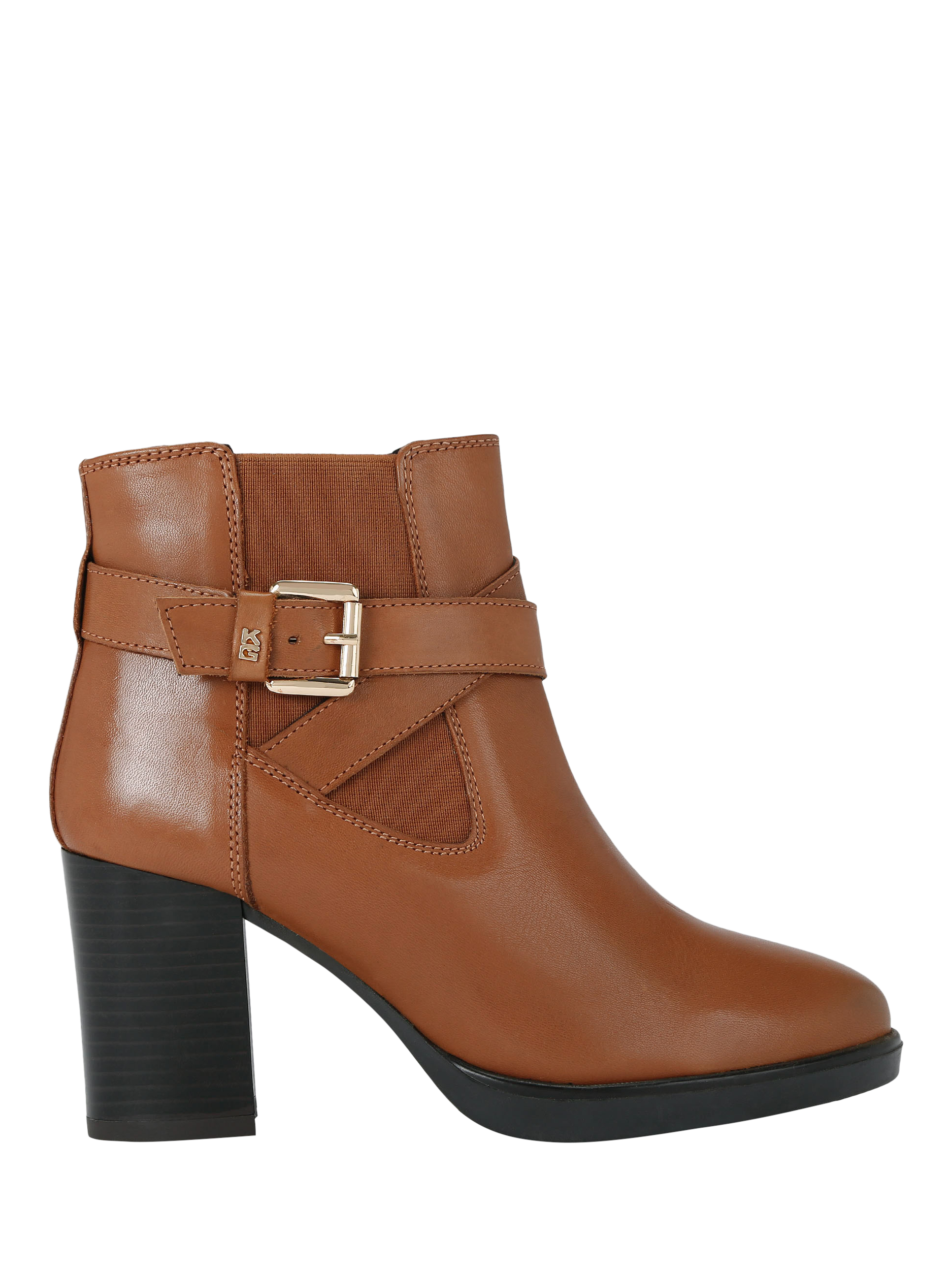 KG Kurt Geiger Sage Leather Ankle Boots Tan