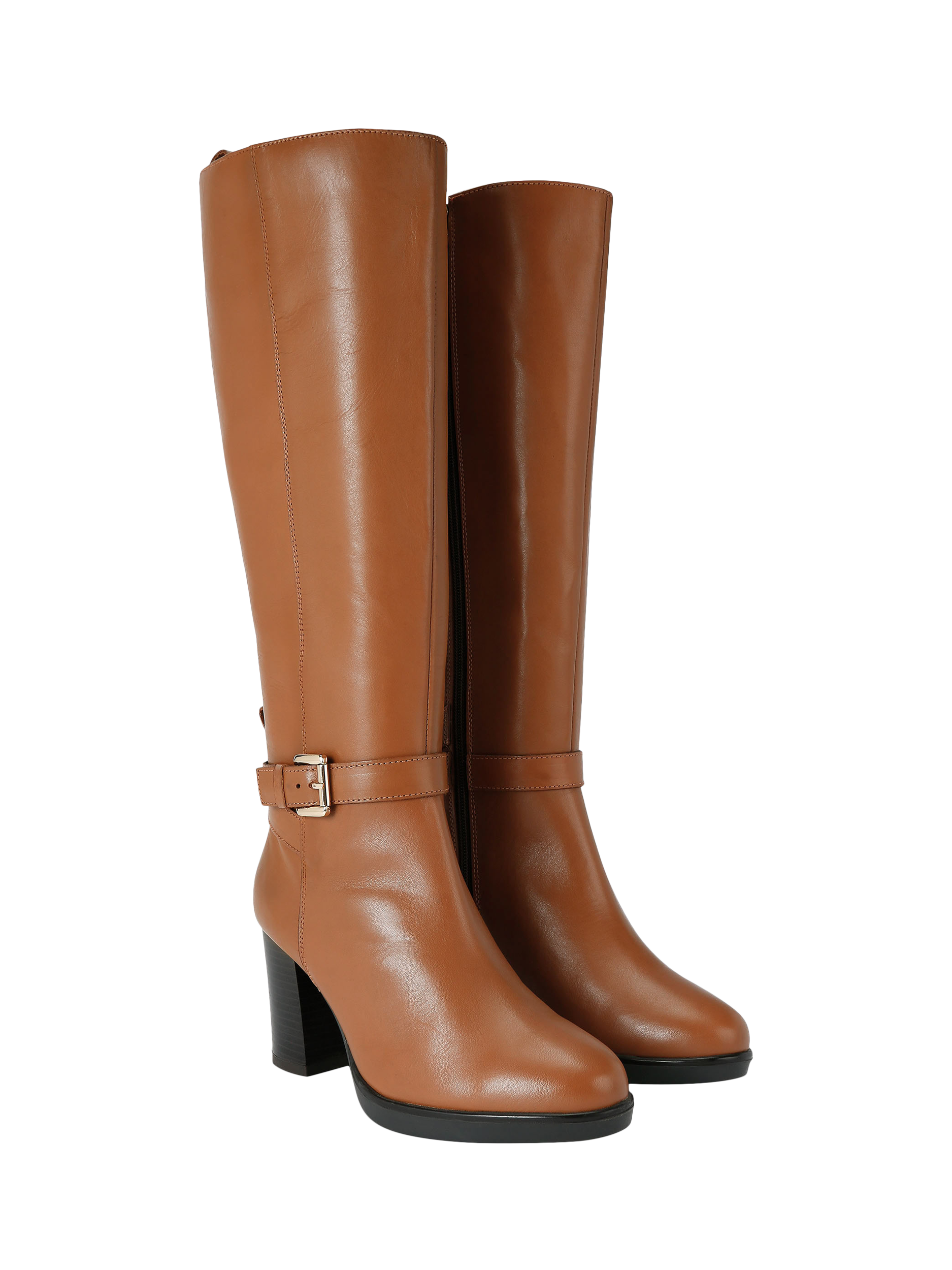 KG Kurt Geiger Sage Leather Knee High Boots Tan