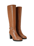 KG Kurt Geiger Sage Leather Knee High Boots, Tan