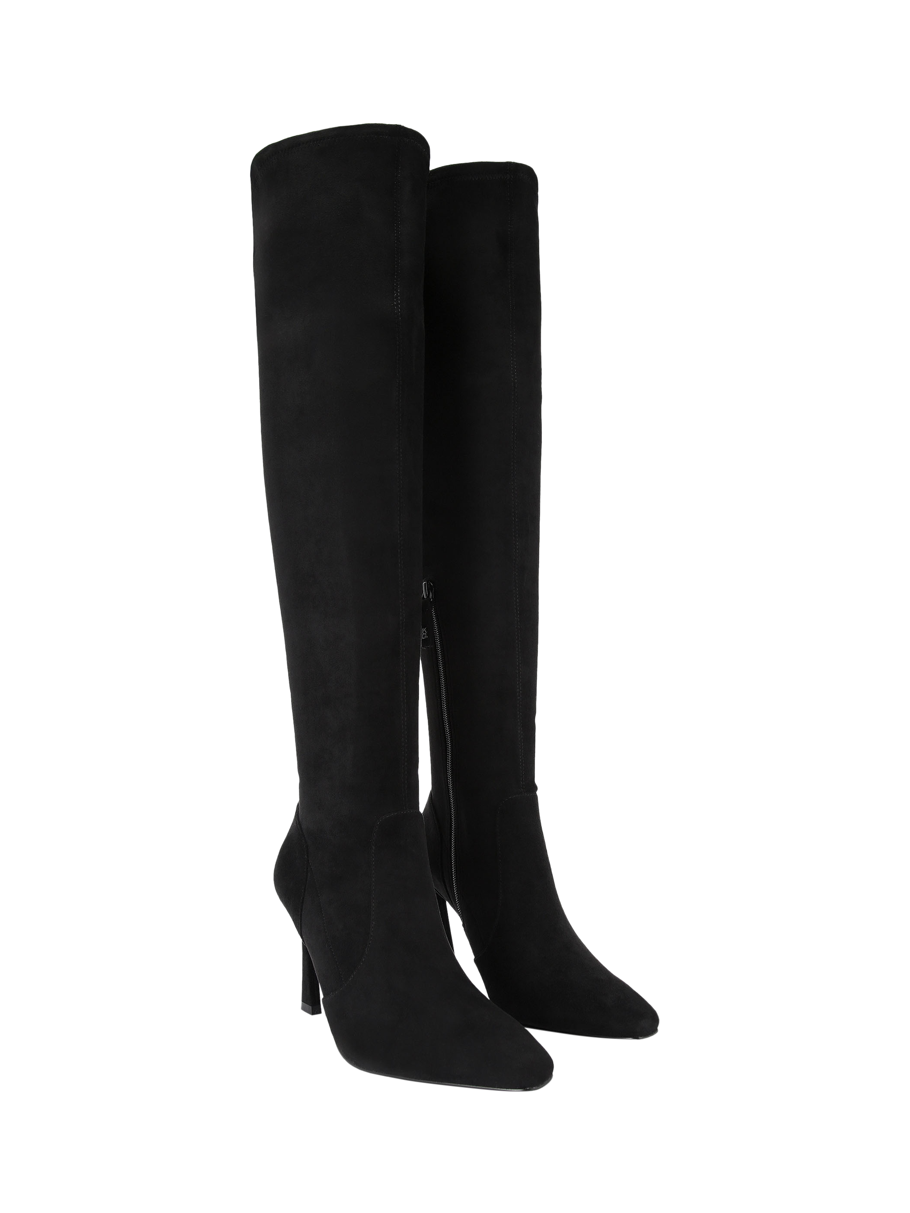 Product image 3 of 5, which shows KG Kurt Geiger Sweetie Suede Over the Knee Boots, Black, 3