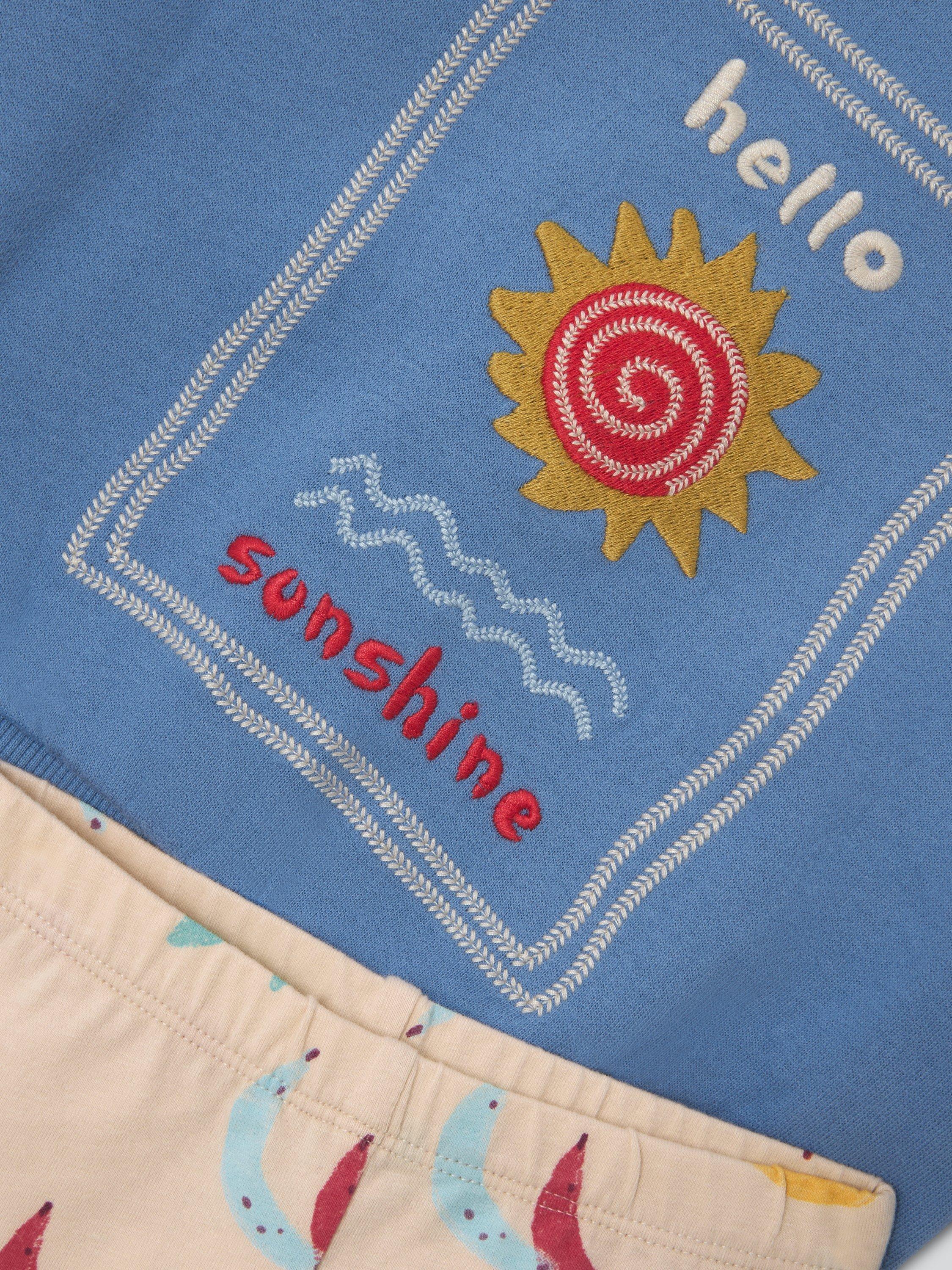 Product image 3 of 3, which shows John Lewis Baby Hello Sunshine Sweater ang Leggings Set, Multi, 0-3 months