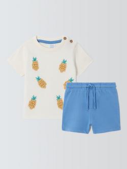 John Lewis Baby Pineapple T-Shirt and Shorts Set, Multi, Multi