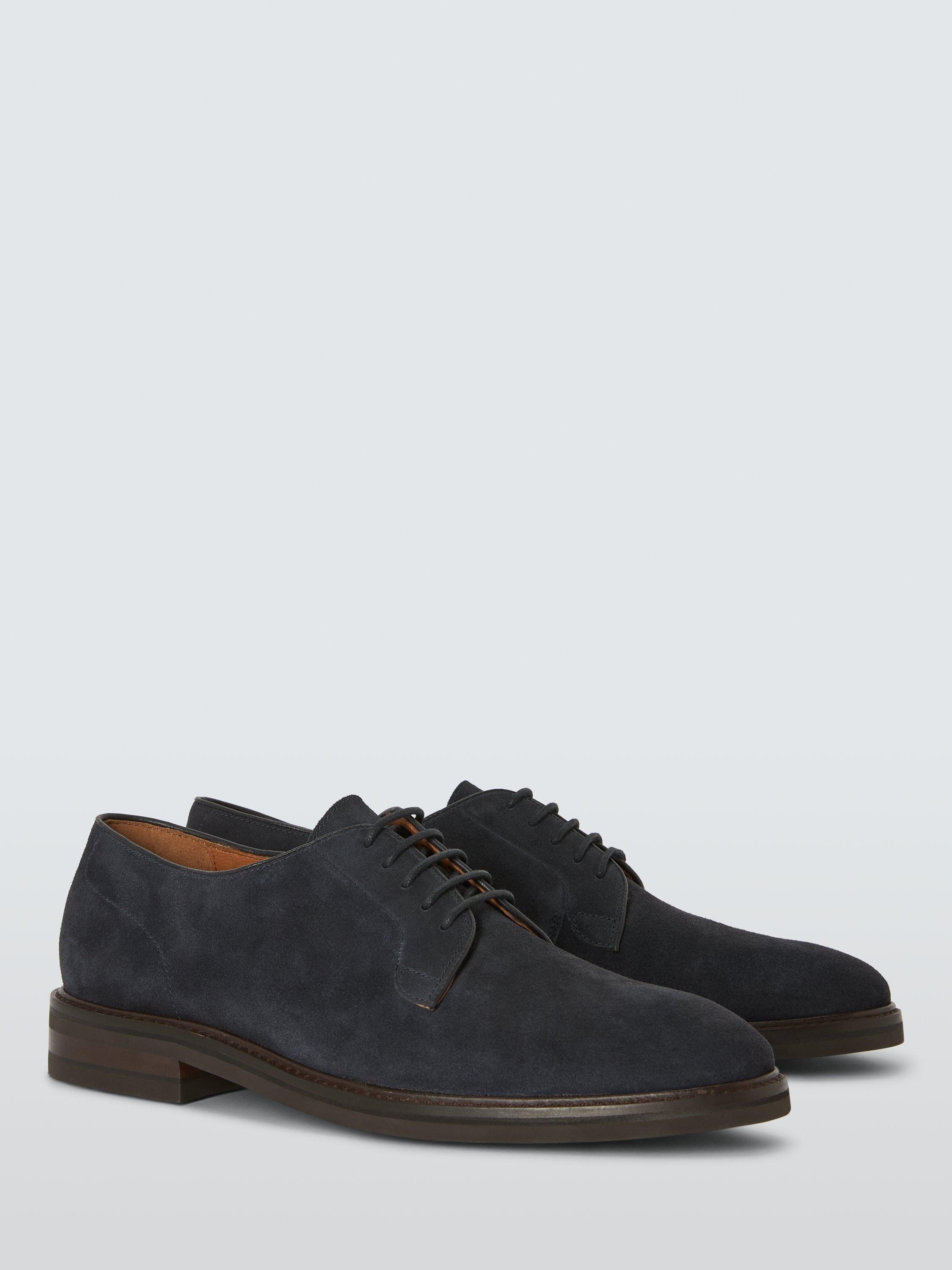 Product image 3 of 6, which shows John Lewis Suede Ivy Lace Up Shoes, Navy, 8