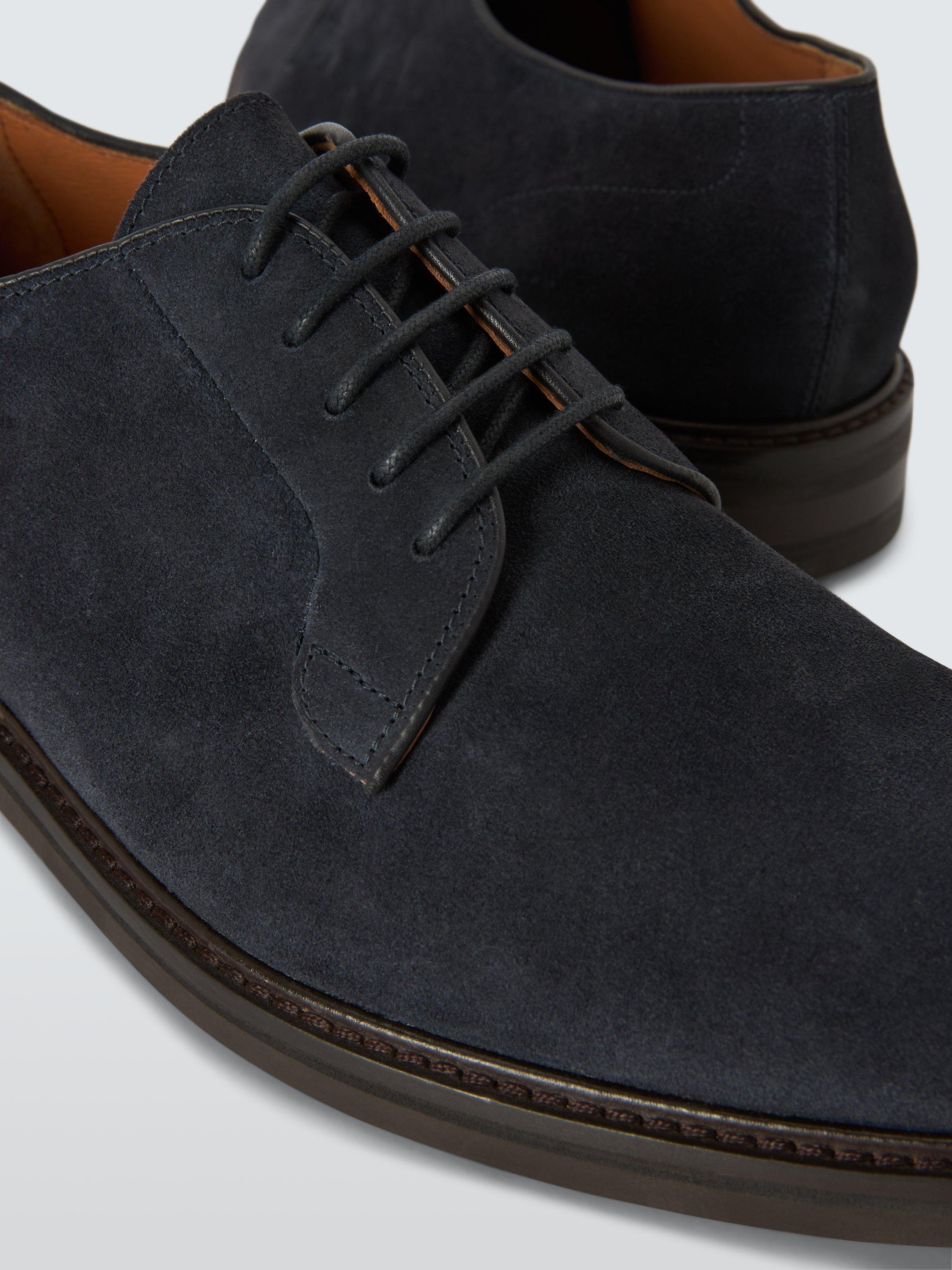 Product image 4 of 6, which shows John Lewis Suede Ivy Lace Up Shoes, Navy, 8