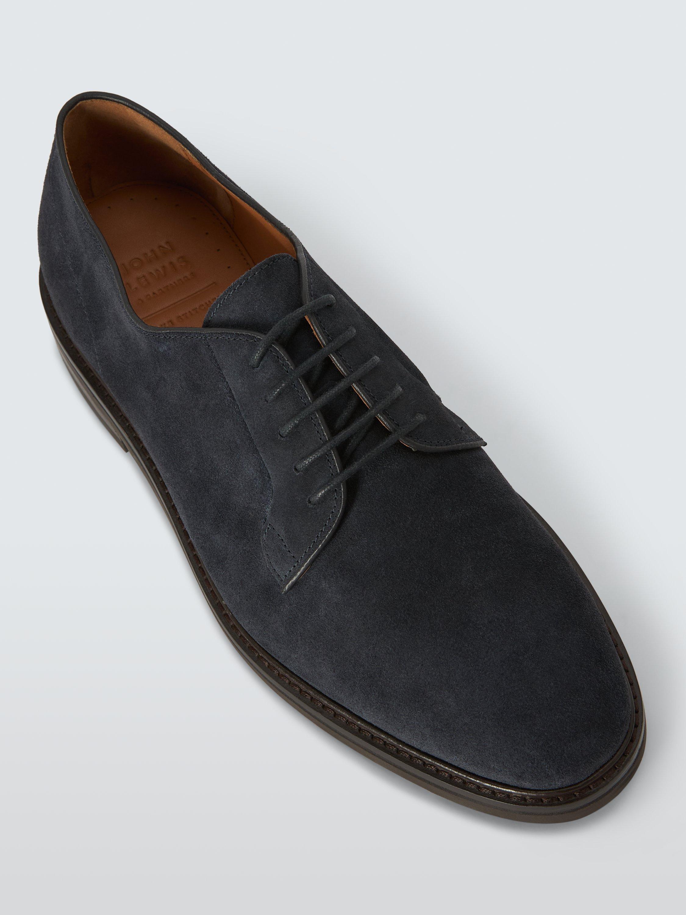 Product image 5 of 6, which shows John Lewis Suede Ivy Lace Up Shoes, Navy, 8