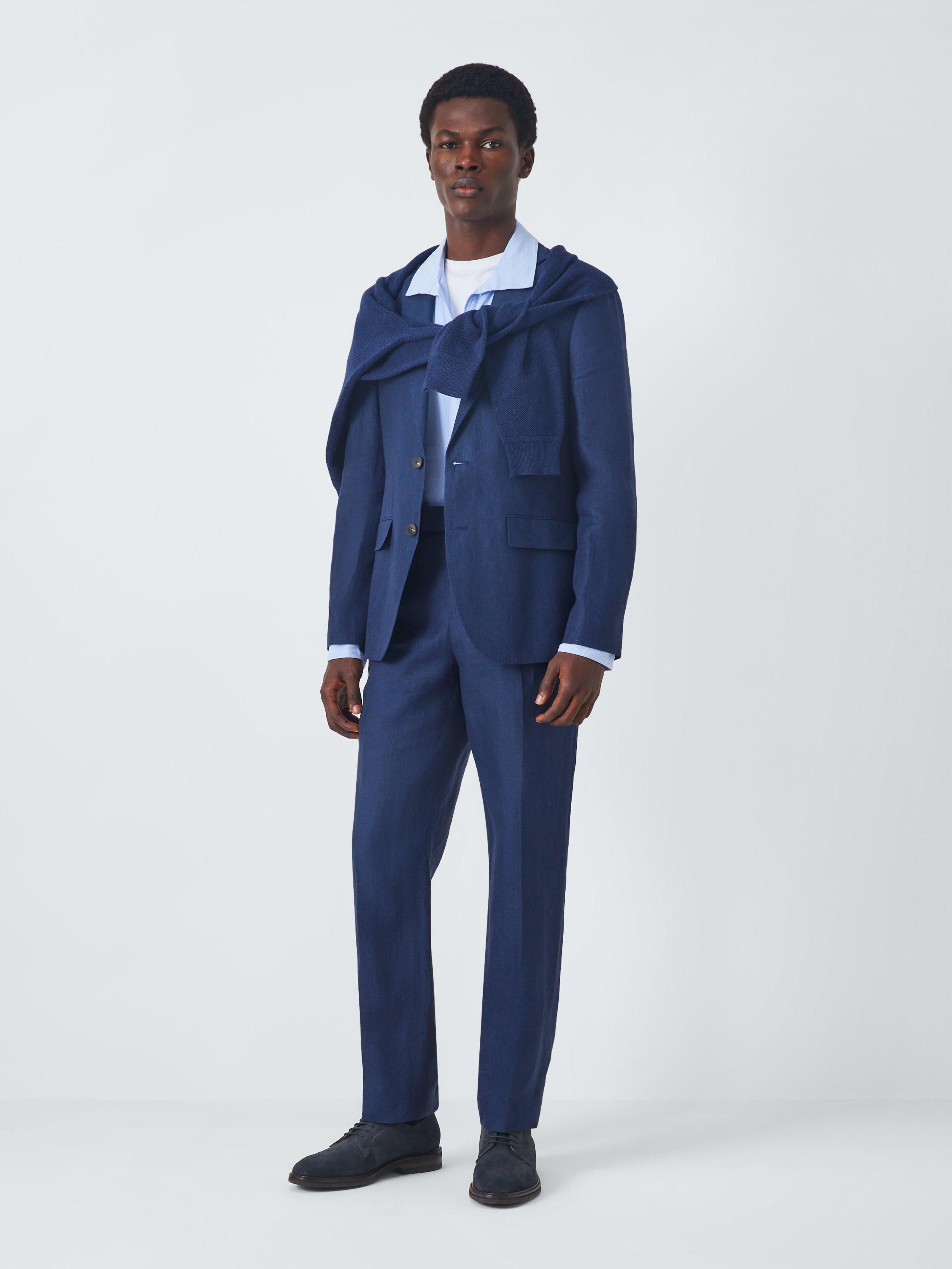 Product image 6 of 6, which shows John Lewis Suede Ivy Lace Up Shoes, Navy, 8