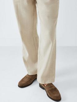 John Lewis Ivy Suede Loafers, Brown - view 2, Brown