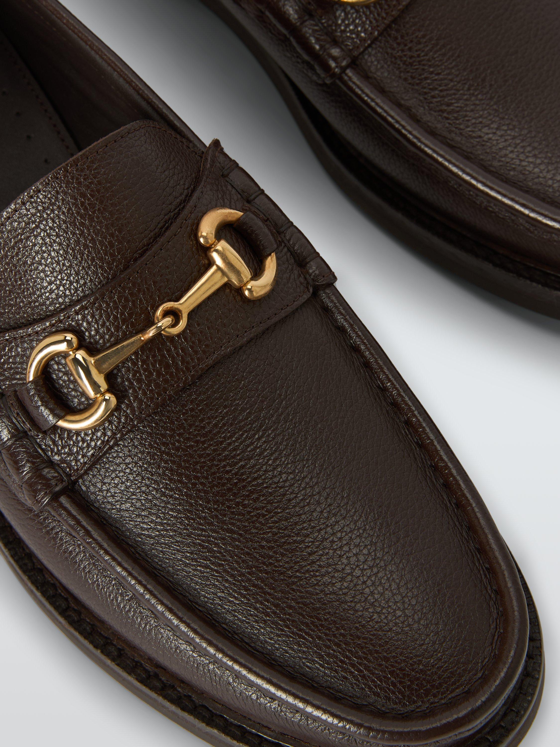 Product image 4 of 6, which shows John Lewis Cornell Leather Trim Loafers, Brown, 7