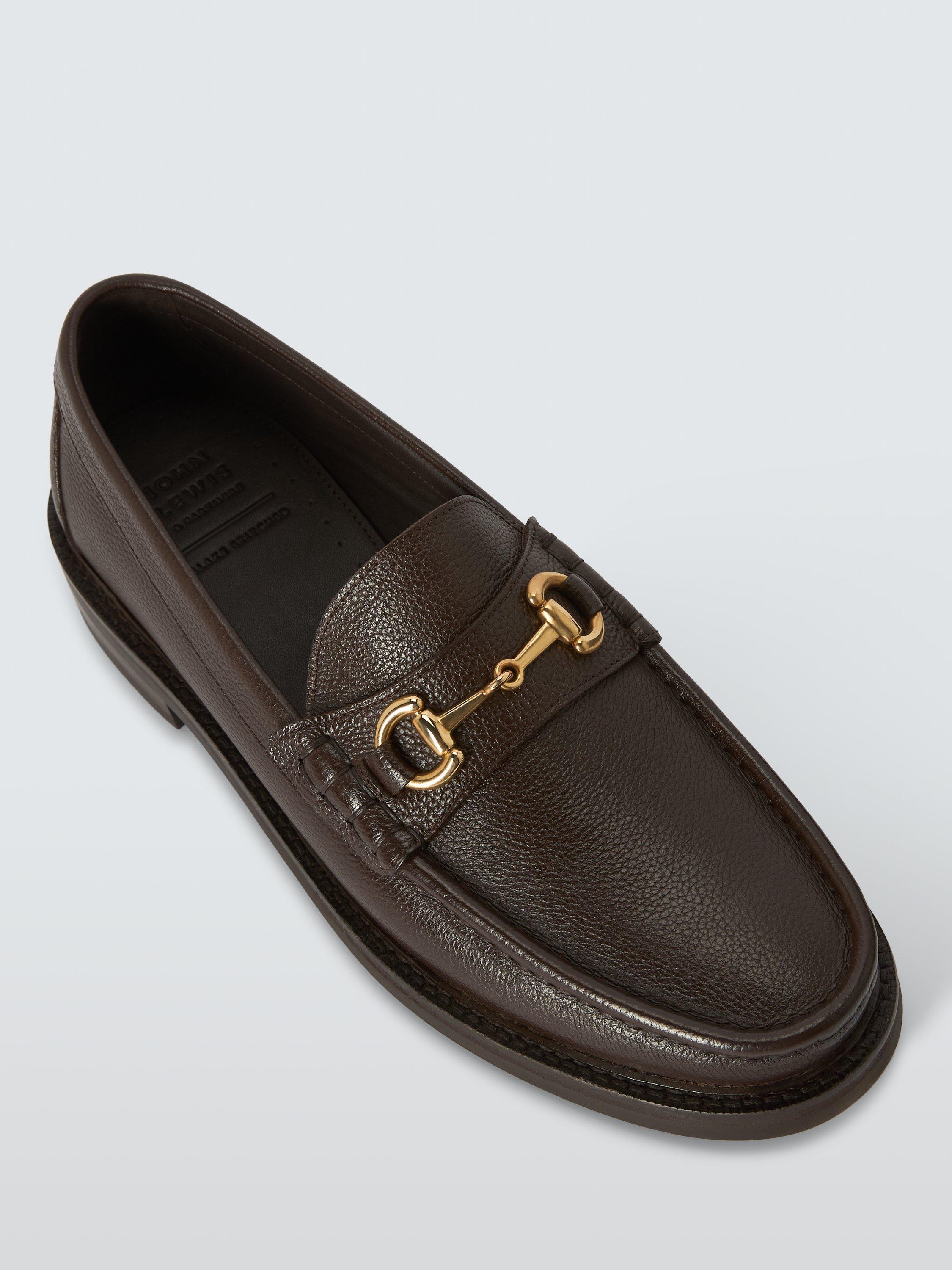 Product image 5 of 6, which shows John Lewis Cornell Leather Trim Loafers, Brown, 7