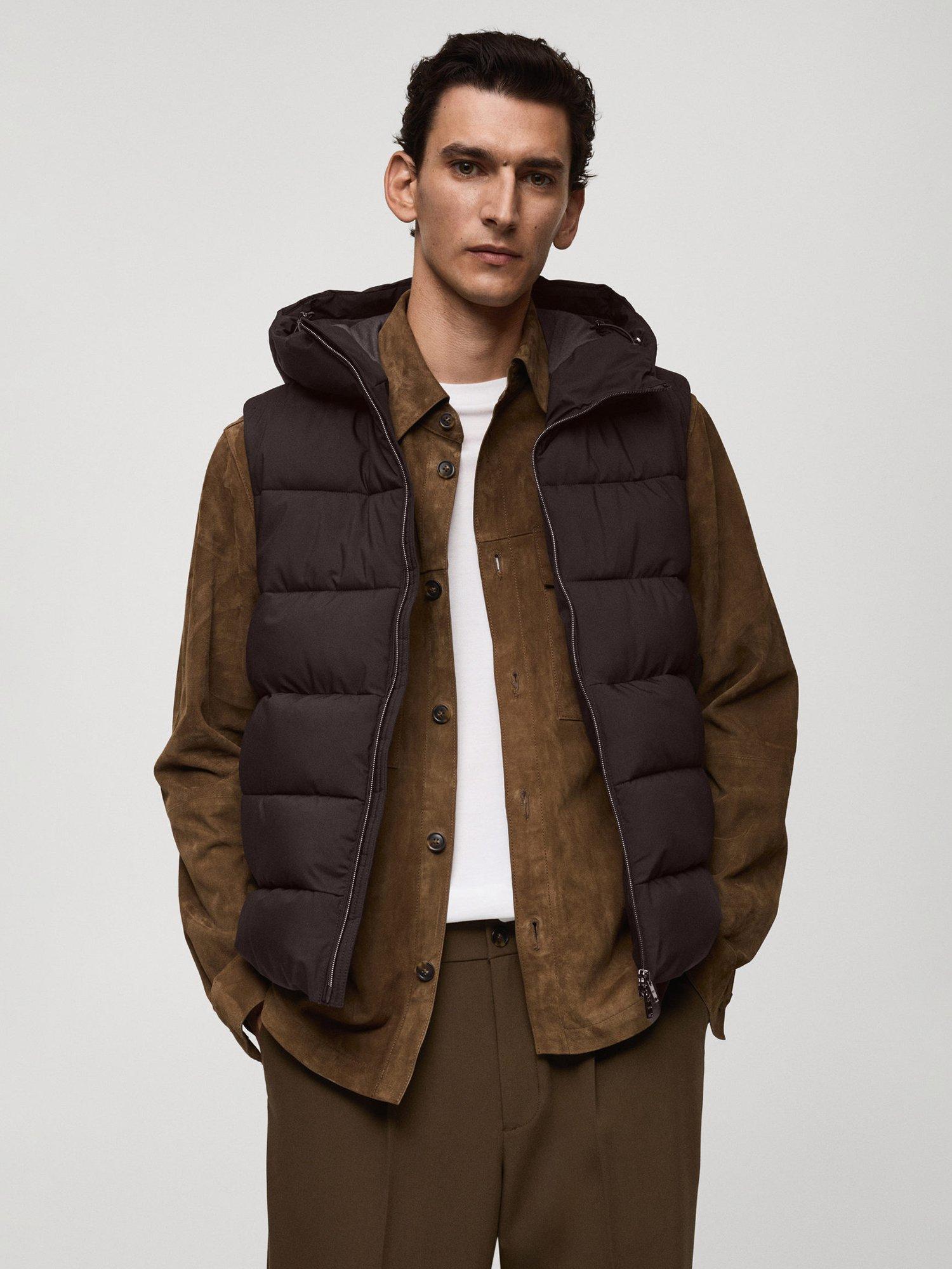 Mango Turin Gilet, Brown