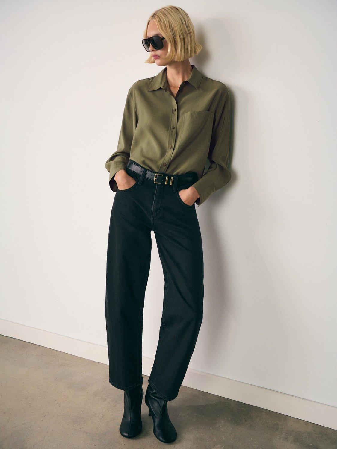 Product image 1 of 7, which shows Mango Aurelia Pocket Shirt, Khaki, 8