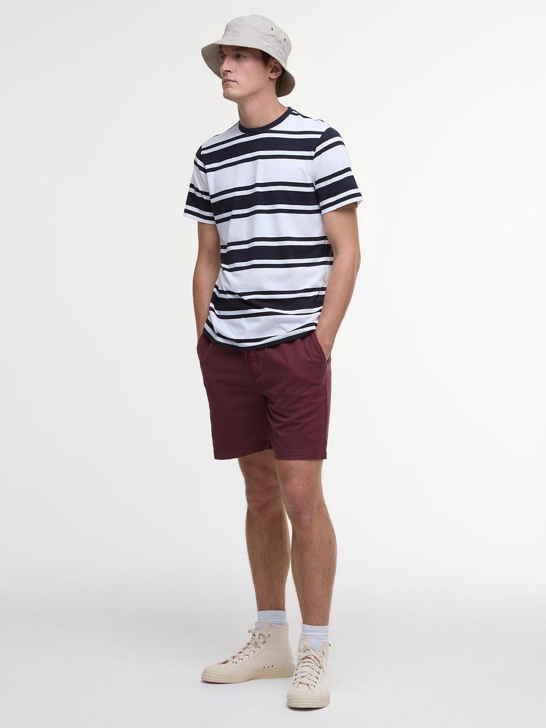 Barbour Washed Oxford Relaxed Shorts, Burnt Heather