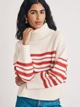 Nobody's Child Striped Roll Neck Jumper, Cream