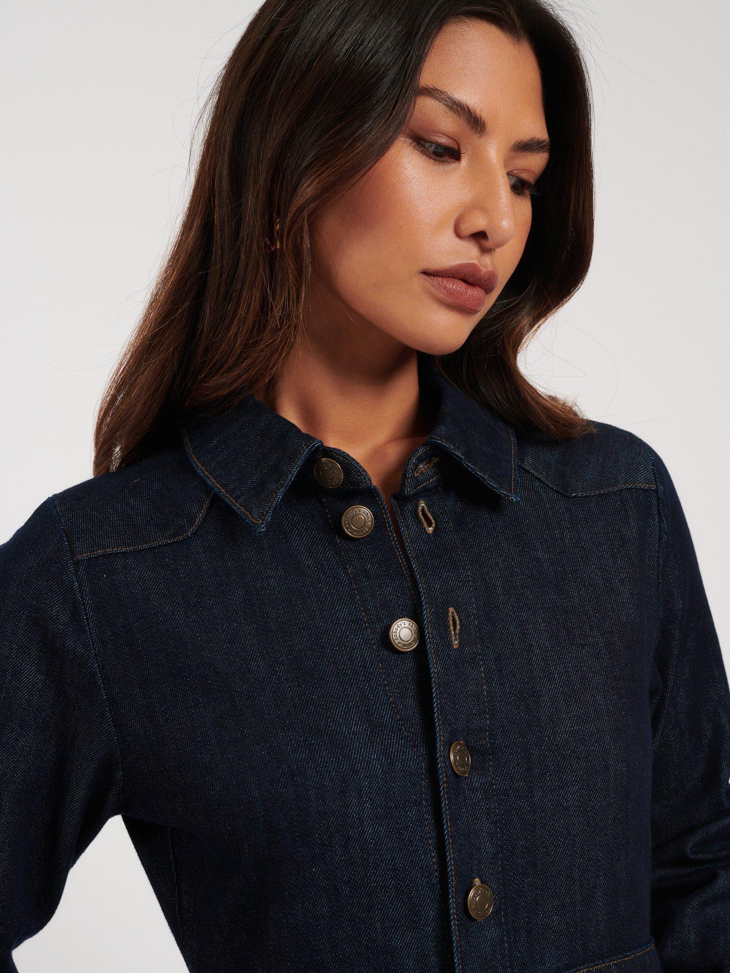 Product image 3 of 5, which shows Nobody's Child Graceland Organic Cotton Denim Shirt Dress, Blue, 8