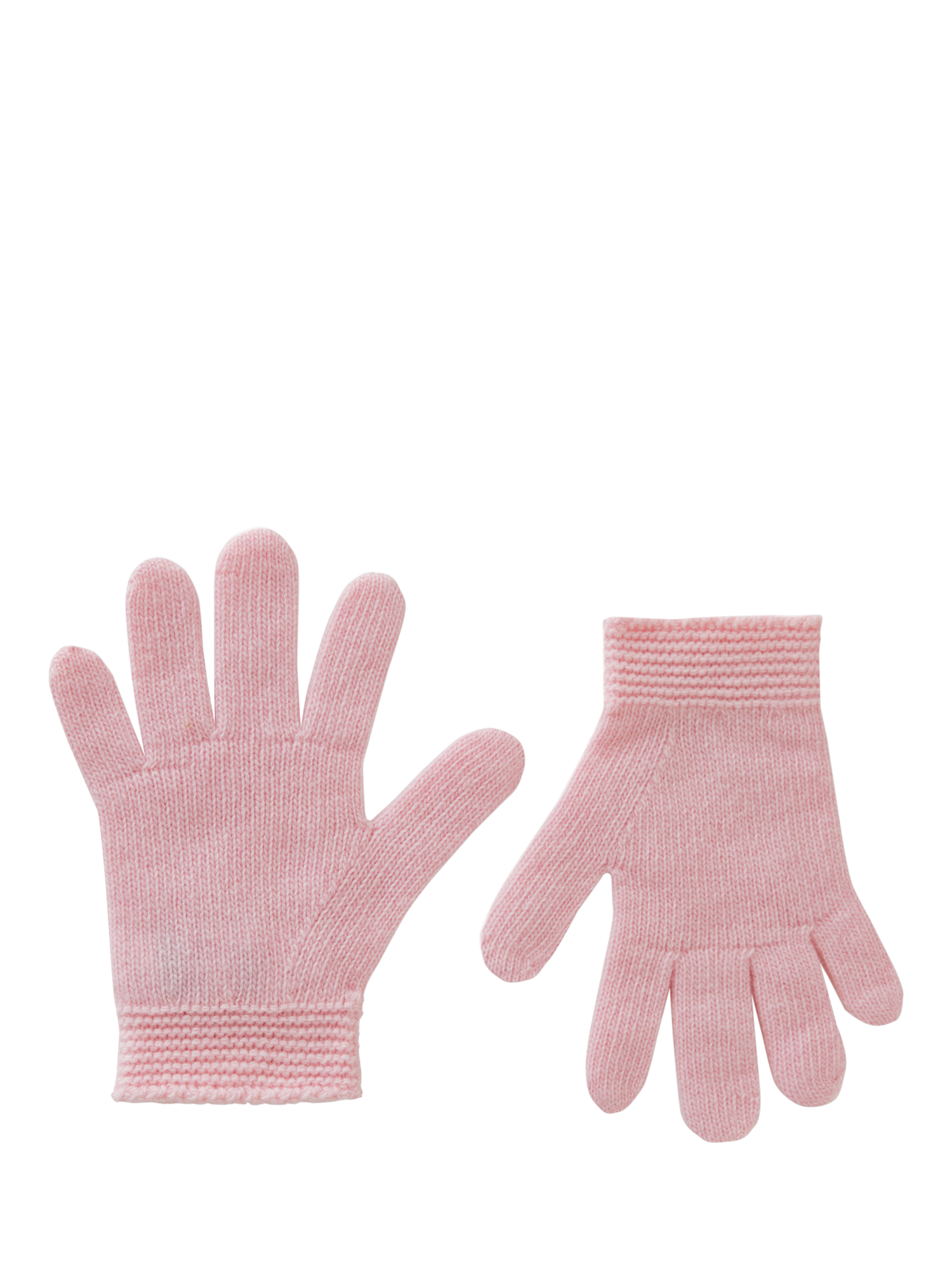 Benetton Kids' Wool Blend Link Stitch Gloves, Pink