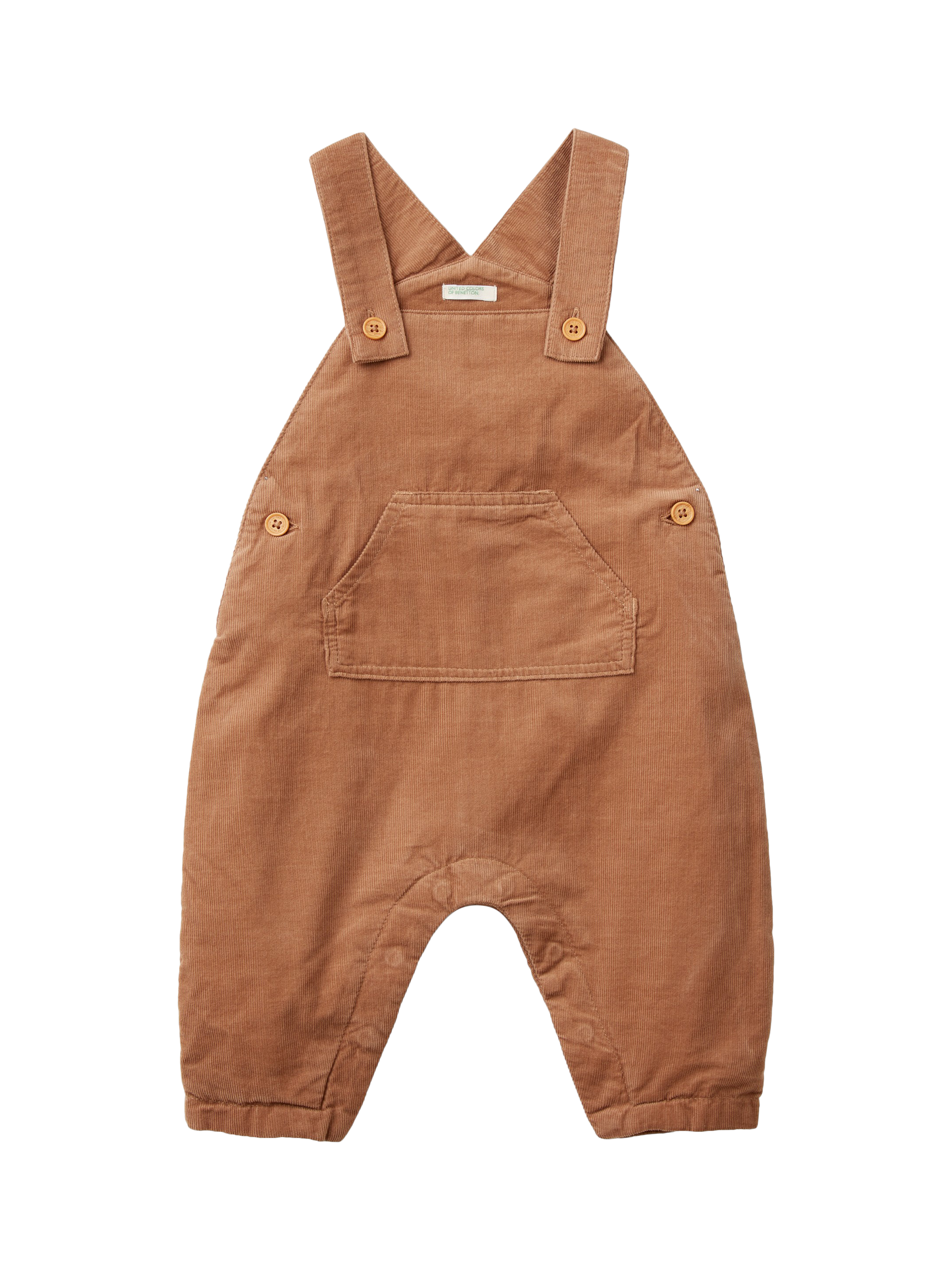 Benetton Baby Corduroy Dungarees, Light Brown