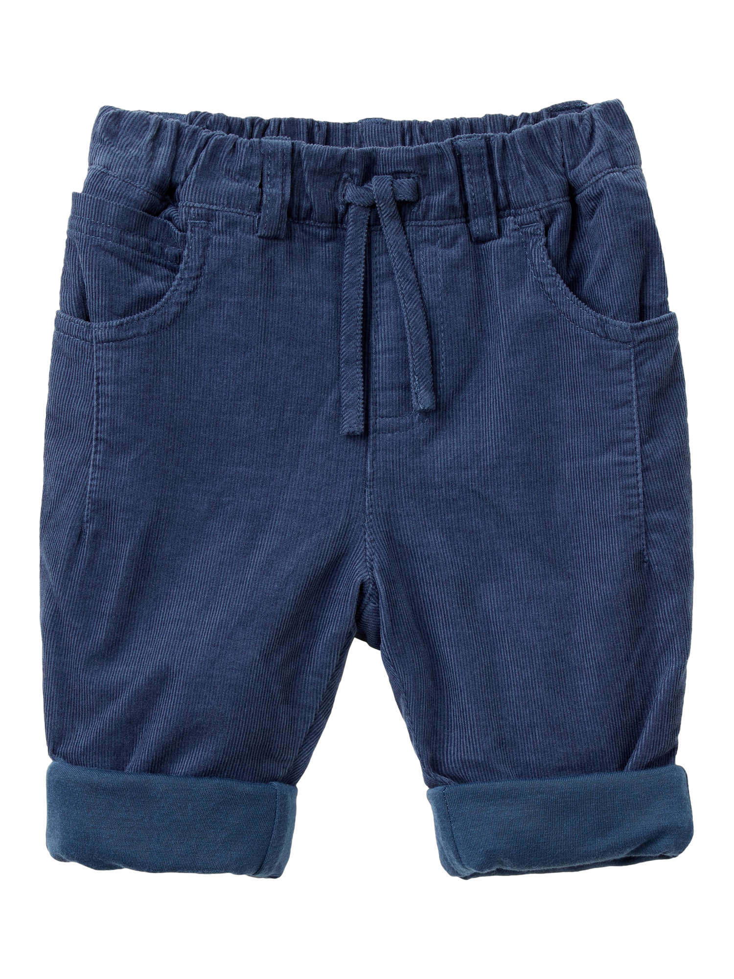 Product image 1 of 3, which shows Benetton Kids' Corduroy Trousers, Air Force Blue, 12-18 months
