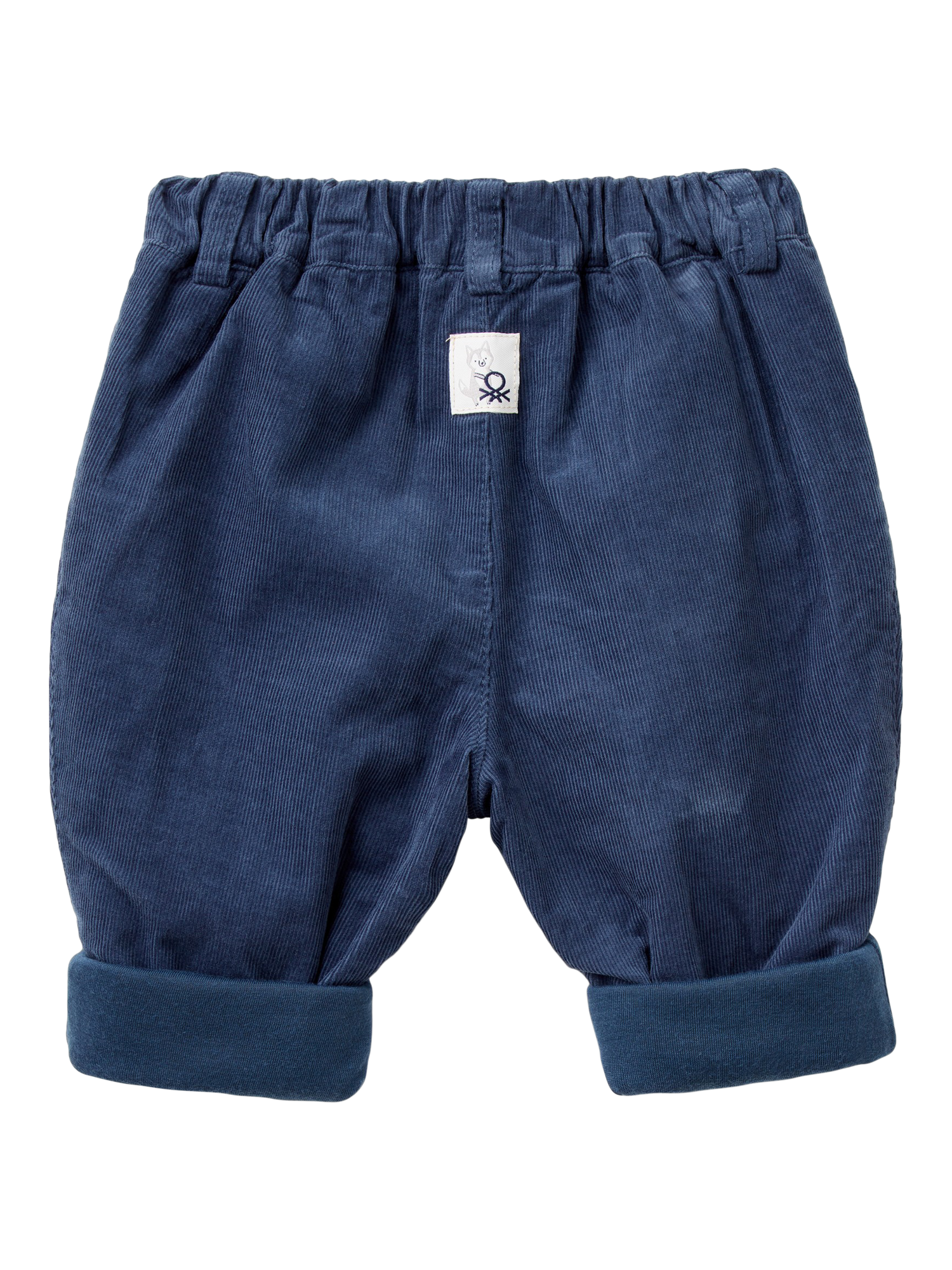 Product image 2 of 3, which shows Benetton Kids' Corduroy Trousers, Air Force Blue, 12-18 months
