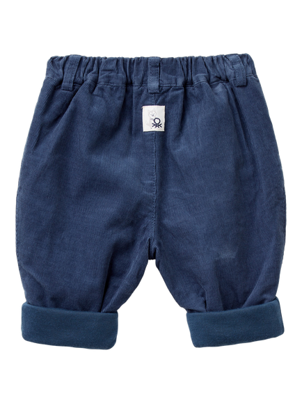 Benetton Kids' Corduroy Trousers, Air Force Blue - view 2, Air Force Blue