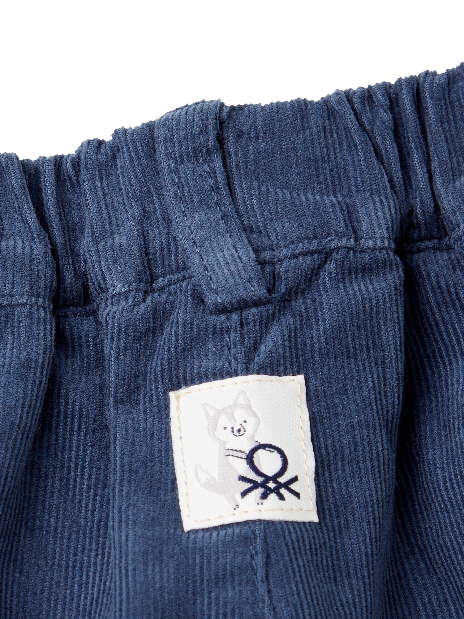 Product image 3 of 3, which shows Benetton Kids' Corduroy Trousers, Air Force Blue, 12-18 months