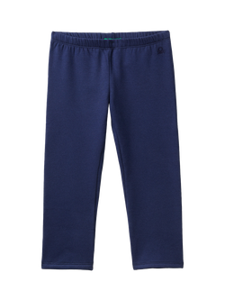 Benetton Kids' Regular Fit Brushed Leggings, Night Blue