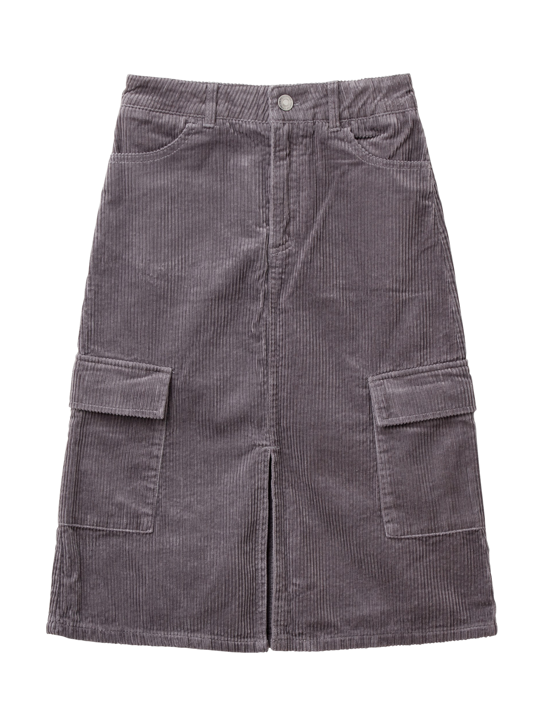 Benetton Kids' Corduroy Cargo Skirt, Grey
