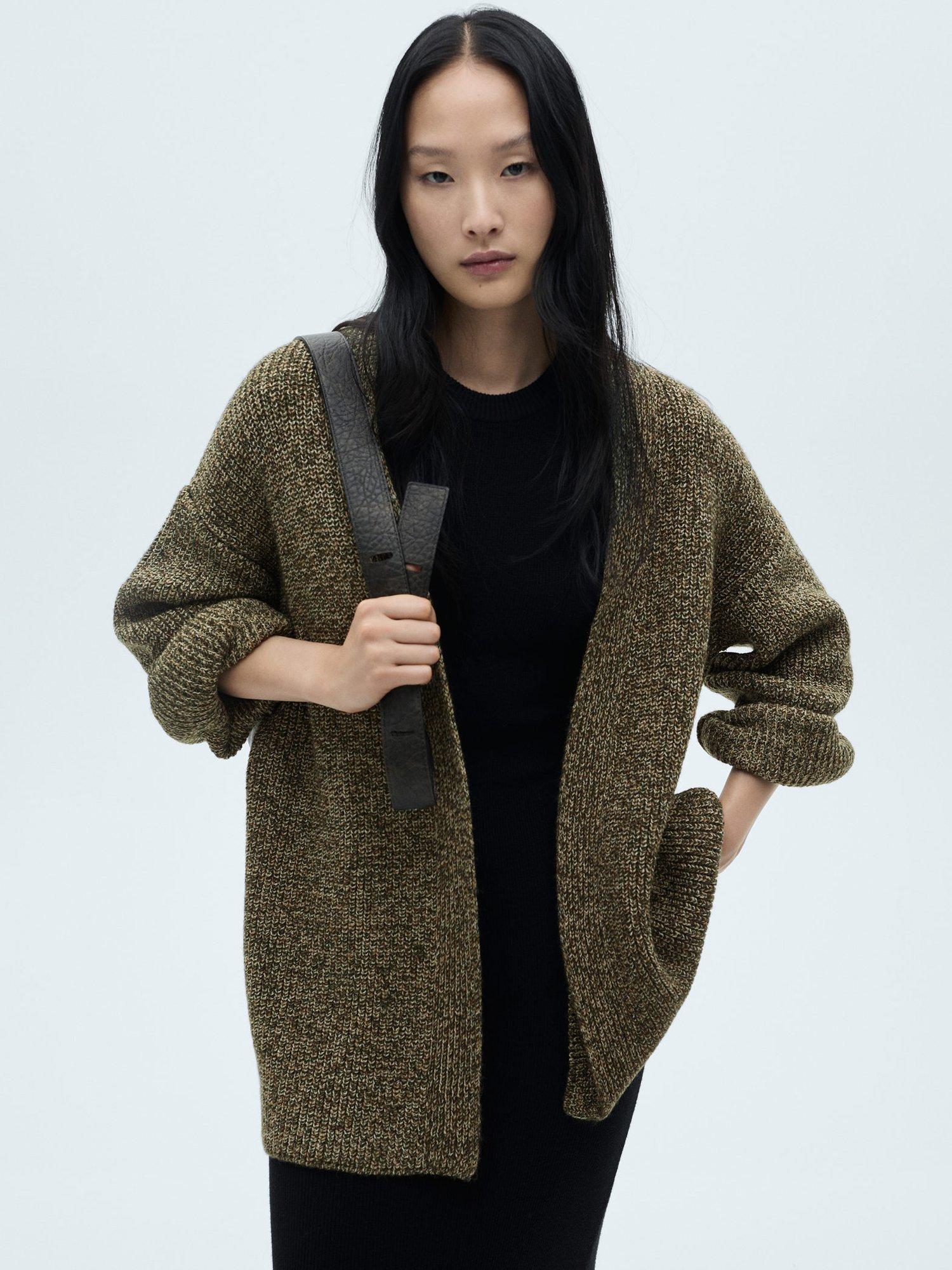 Mango Abraham Cardigan, Green