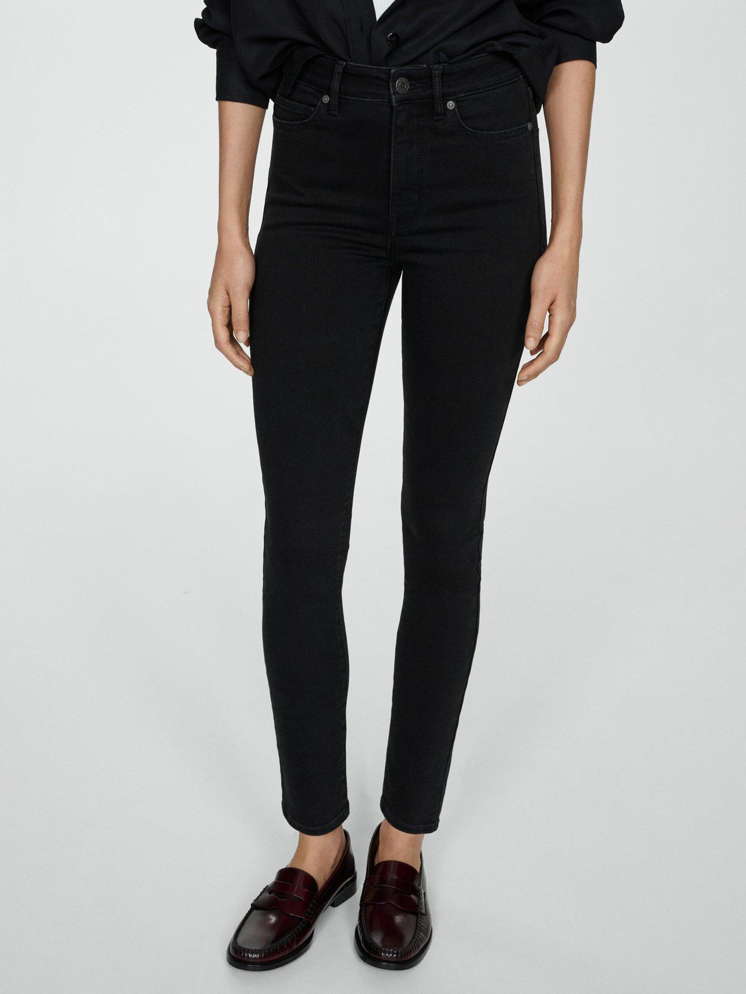 Mango Carla High Rise Skinny Jeans, Open Grey