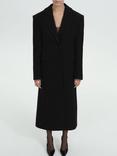 Mango Blush Wool Rich Coat, Black