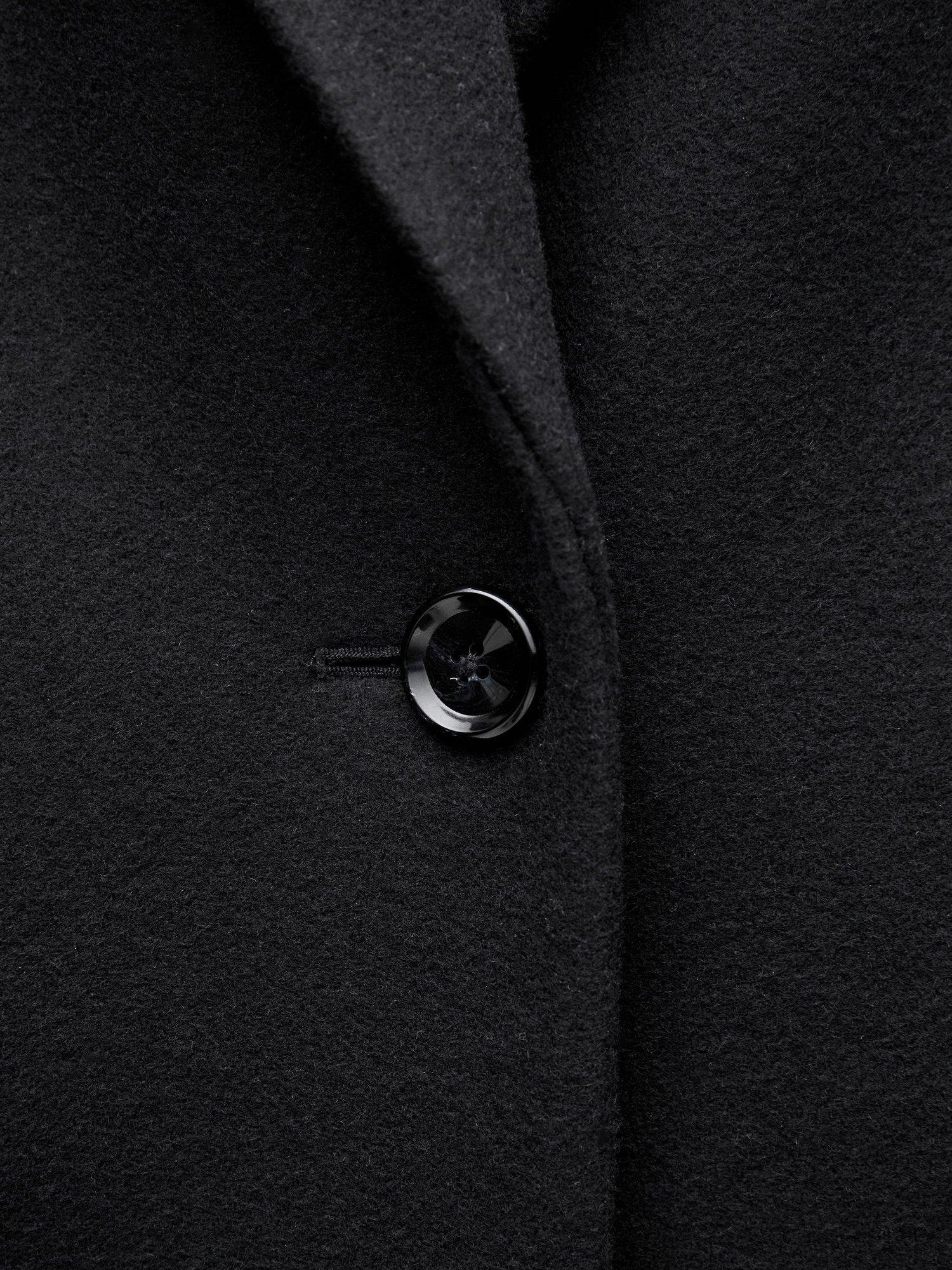 Product image 7 of 7, which shows Mango Blush Wool Rich Coat, Black, S