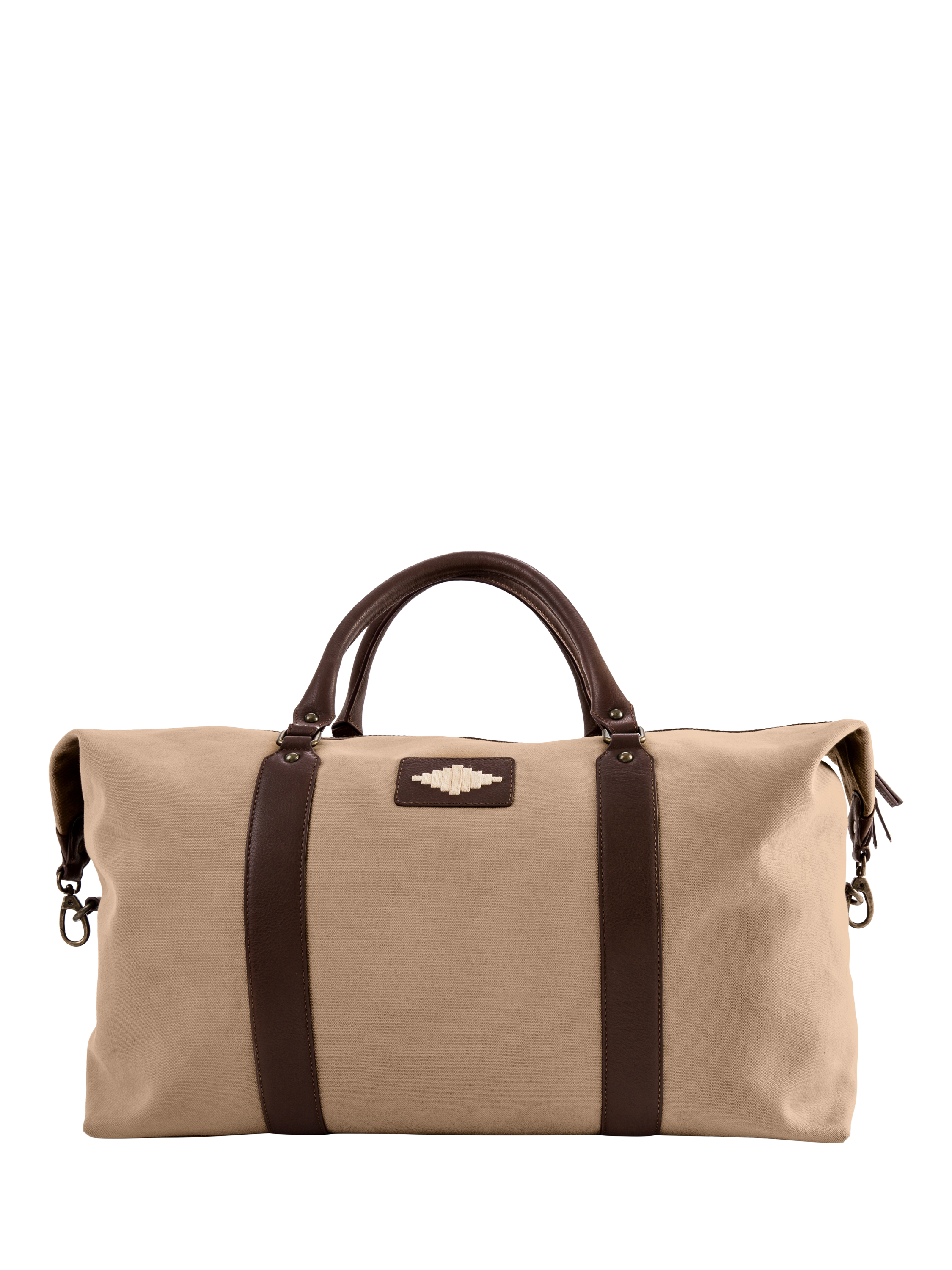 Product image 2 of 3, which shows Pampeano Caballero Leather & Canvas Bag, Sand/Cream, One Size