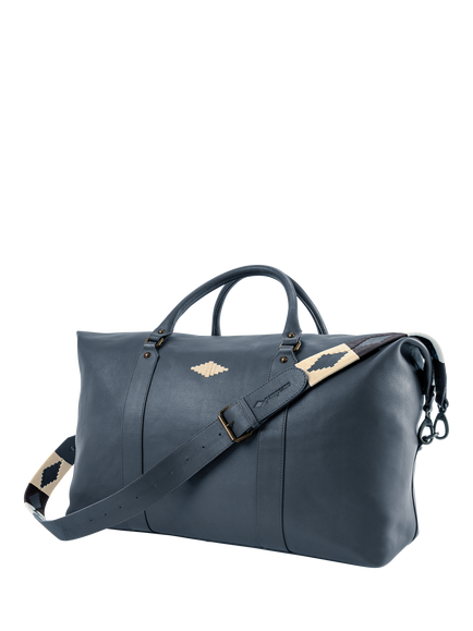 Pampeano Caballero Leather Bag, Navy/Cream