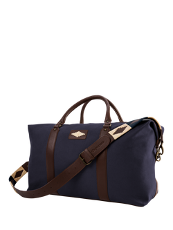 Pampeano Caballero Leather & Canvas Bag, Navy/Cream