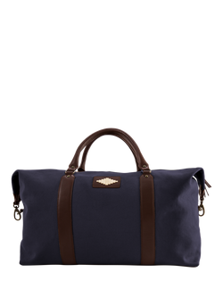 Pampeano Caballero Leather & Canvas Bag - view 2, Navy/Cream