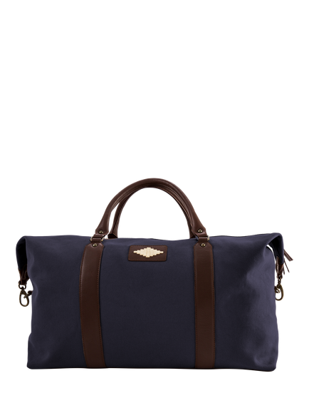 Pampeano Caballero Leather & Canvas Bag - view 2, Navy/Cream