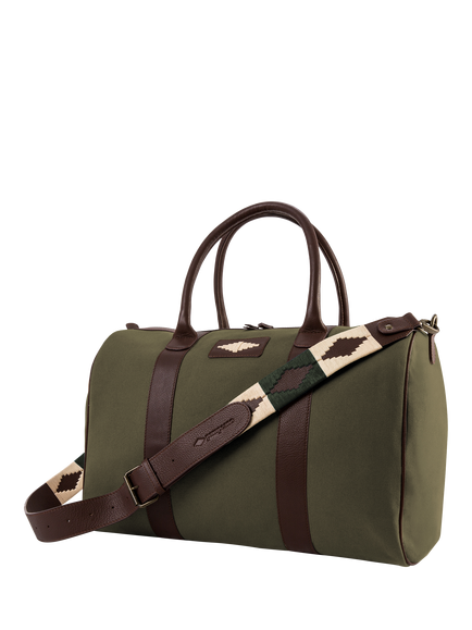 Pampeano Varon Leather & Canvas Bag, Green
