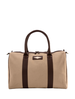 Pampeano Varon Leather & Canvas Bag, Sand