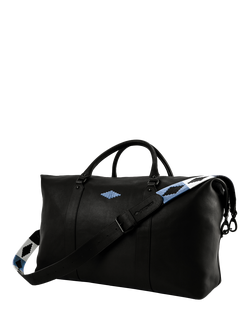 Pampeano Caballero Leather Bag, Black/Blue