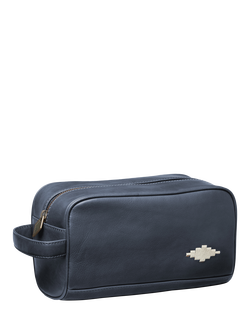 Pampeano Hombre Leather Wash Bag, Navy