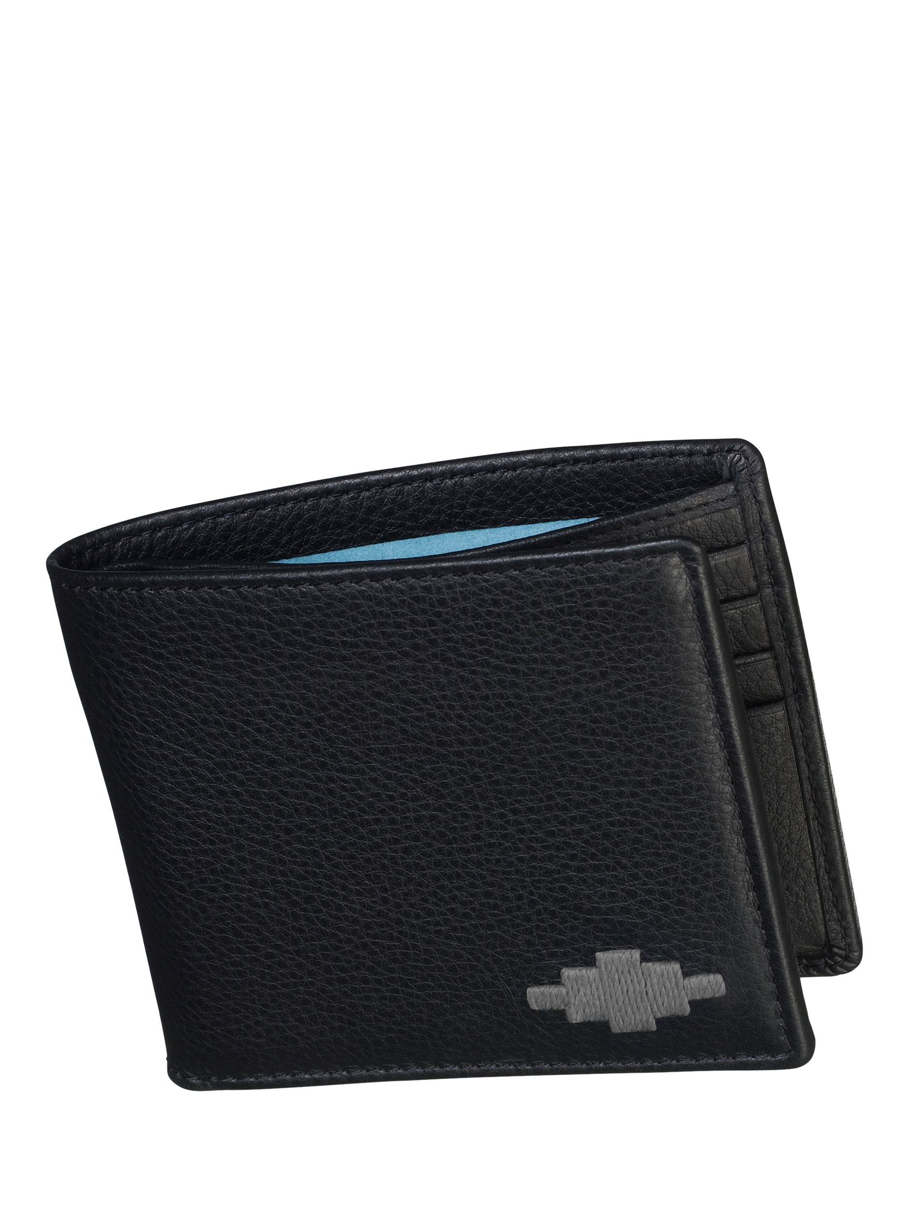 Product image 1 of 2, which shows Pampeano Dinero Leather Card Wallet, Black/Grey, One Size