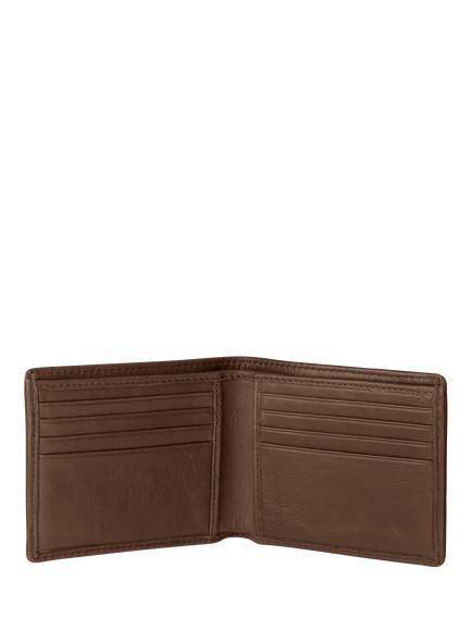 Pampeano Dinero Leather Card Wallet - view 2, Brown/Blue