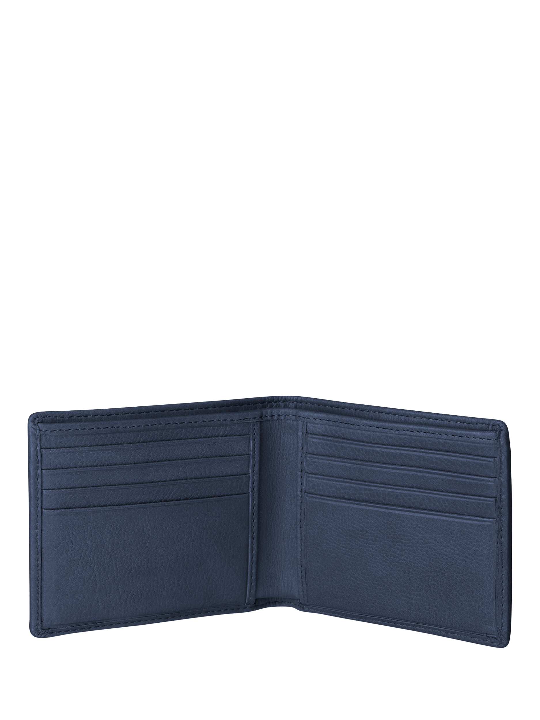 Product image 2 of 3, which shows Pampeano Dinero Leather Card Wallet, Navy/Cream, One Size
