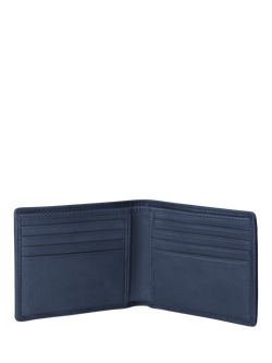 Pampeano Dinero Leather Card Wallet - view 2, Navy/Cream
