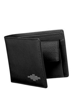 Pampeano Moneda Leather Coin Wallet, Black/Grey