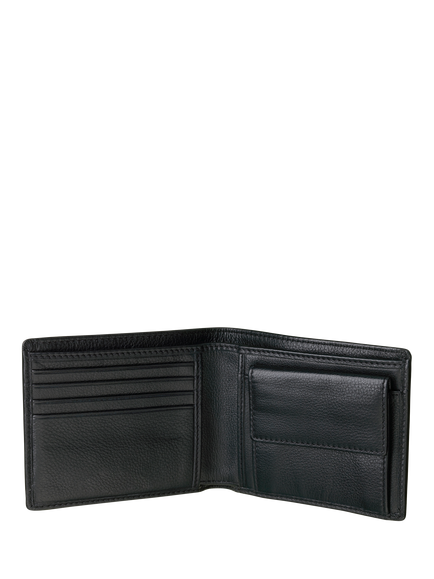 Pampeano Moneda Leather Coin Wallet - view 2, Black/Grey
