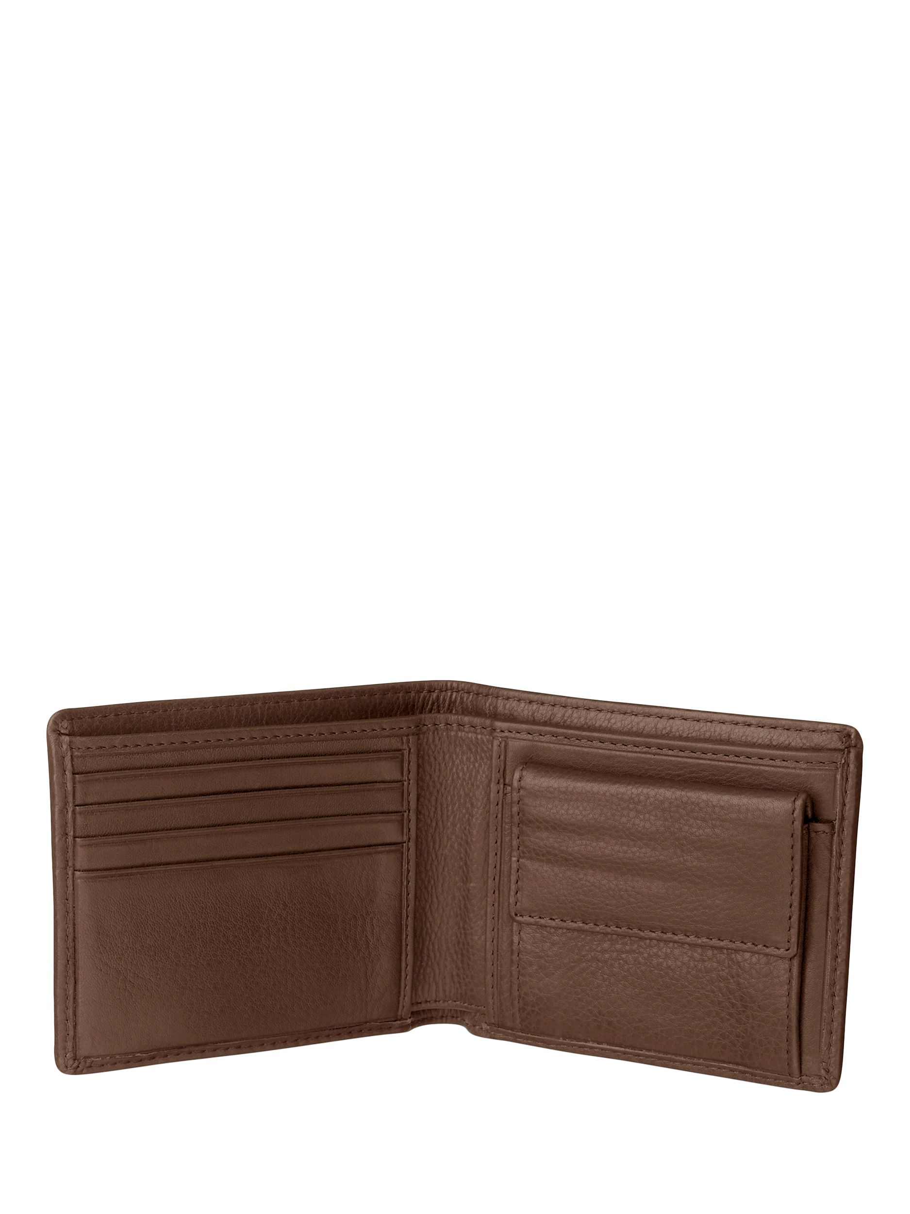Product image 2 of 3, which shows Pampeano Moneda Leather Coin Wallet, Brown/Light Blue, One Size