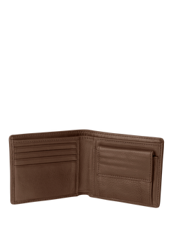 Pampeano Moneda Leather Coin Wallet - view 2, Brown/Cream