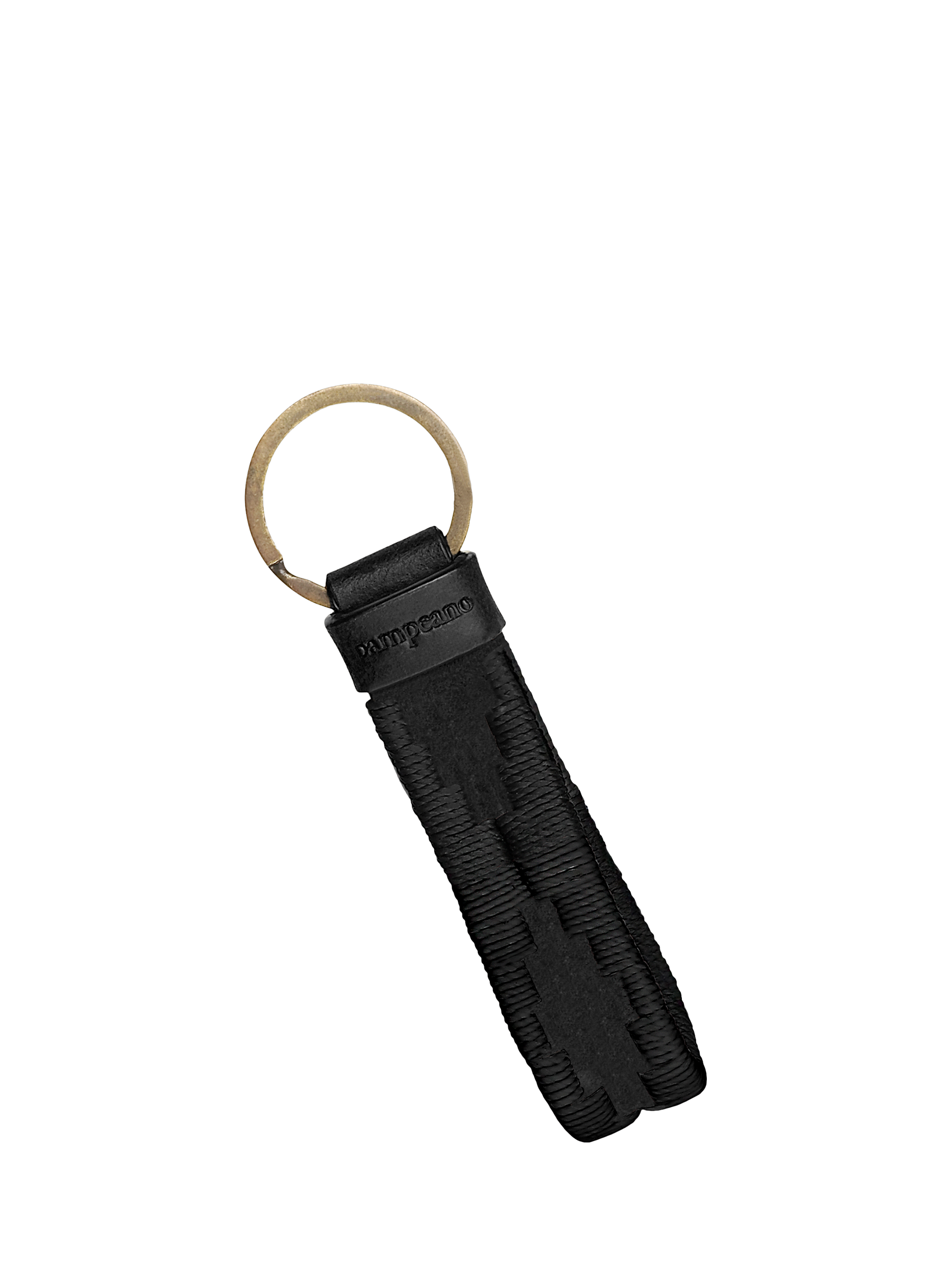 Product image 1 of 2, which shows Pampeano Charro Leather Loop Keyring, Black, One Size