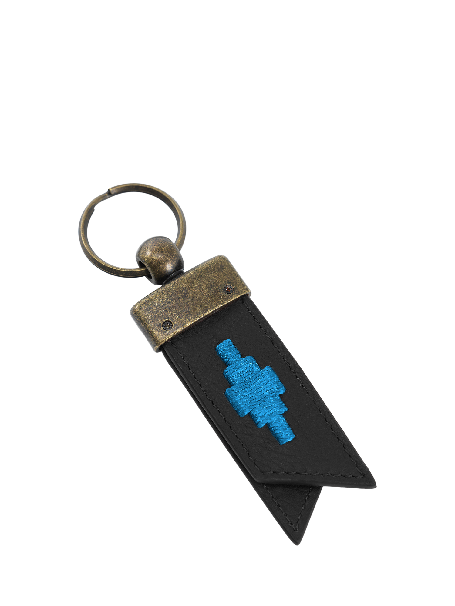 Product image 1 of 1, which shows Pampeano Juntos Leather Origami Keyring, Black/Light Blue, One Size
