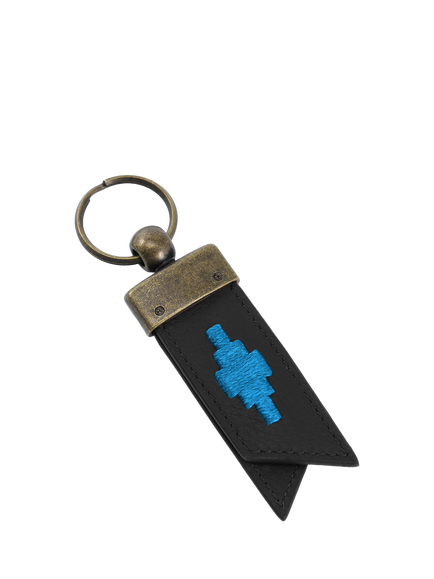 Pampeano Juntos Leather Origami Keyring, Black/Light Blue